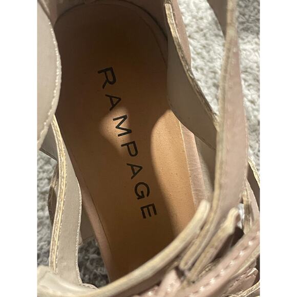 Rampage Women's Size 8 1/2 Valerie Strappy Heel Sandals Tan - Picture 12 of 16